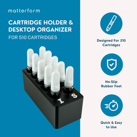 510 Cartridge Holder & Desk Organizer (Black)