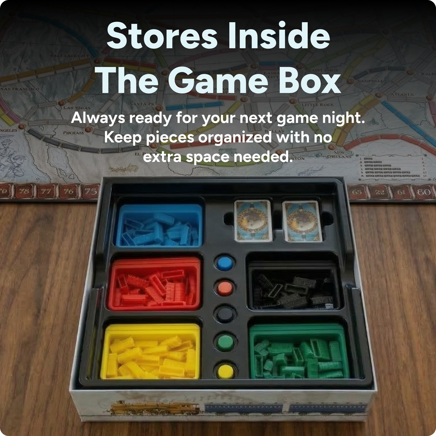 Ticket to Ride Train Piece Holders (5 Pack)