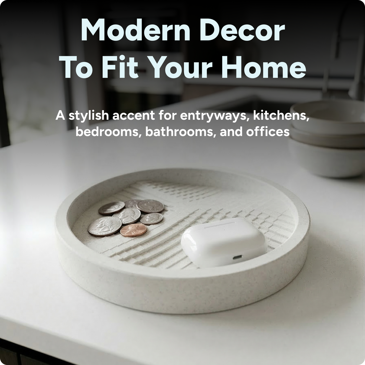 Voxel Round Catch-All Tray