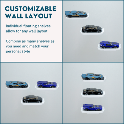 Model Car Wall Mount Shelf (5 Pack)