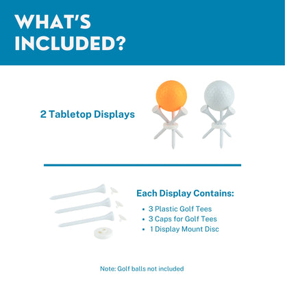 Golf Ball Tabletop Display Stand (2 Pack)