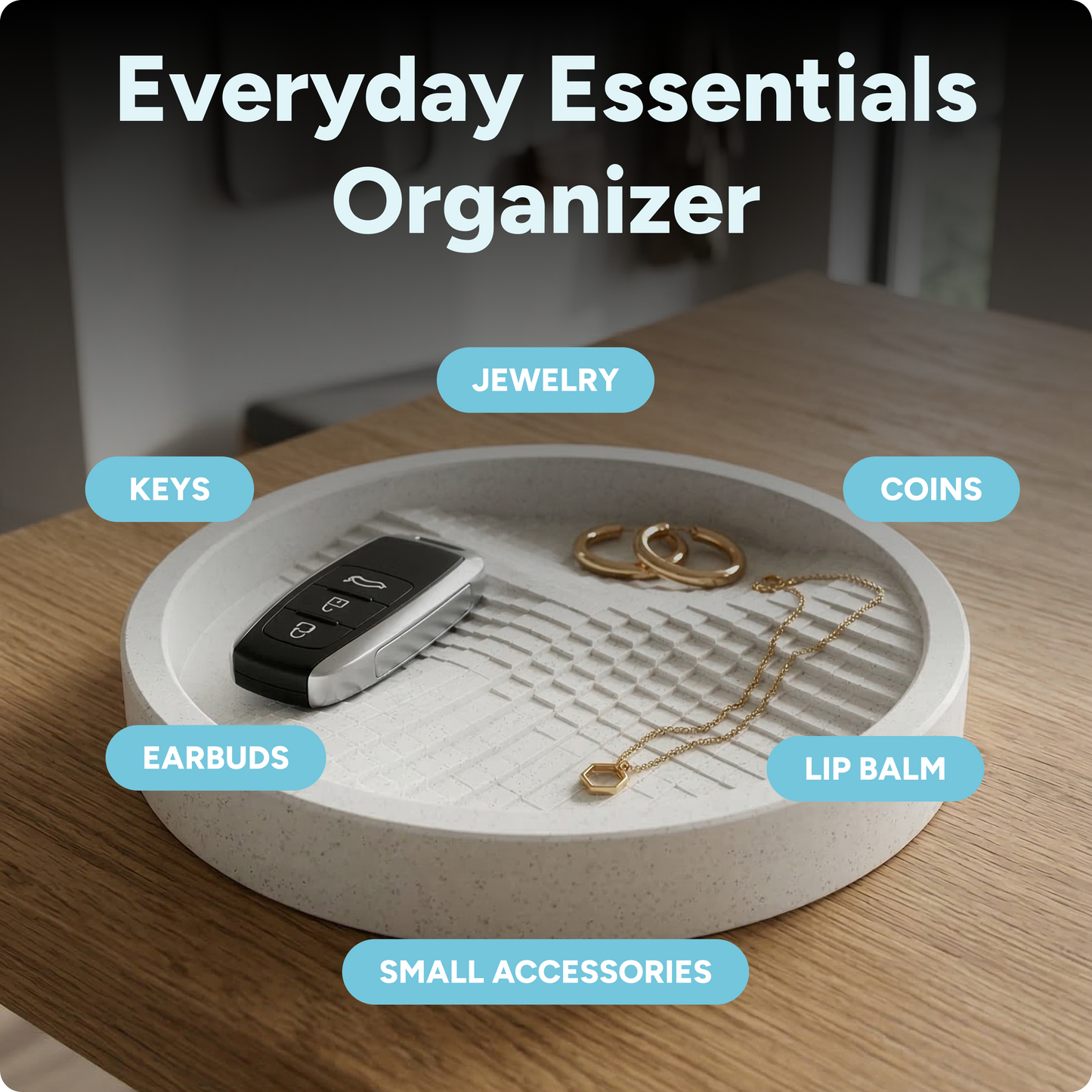 Voxel Round Catch-All Tray