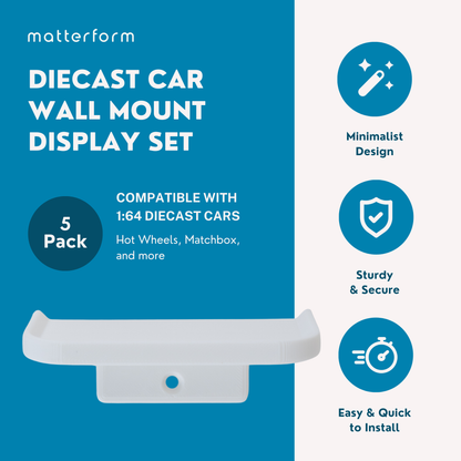 Model Car Wall Mount Shelf (5 Pack)