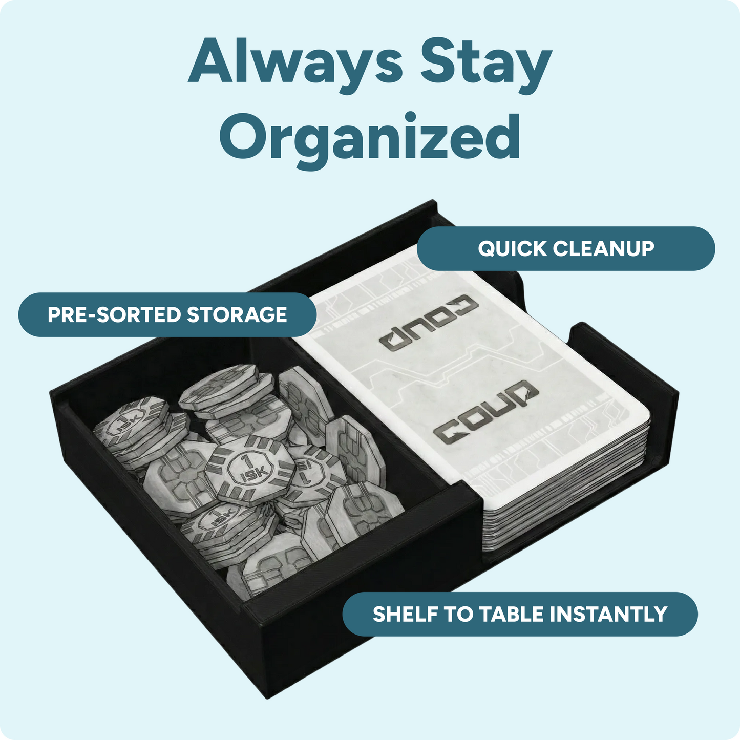 Coup Board Game Organizer