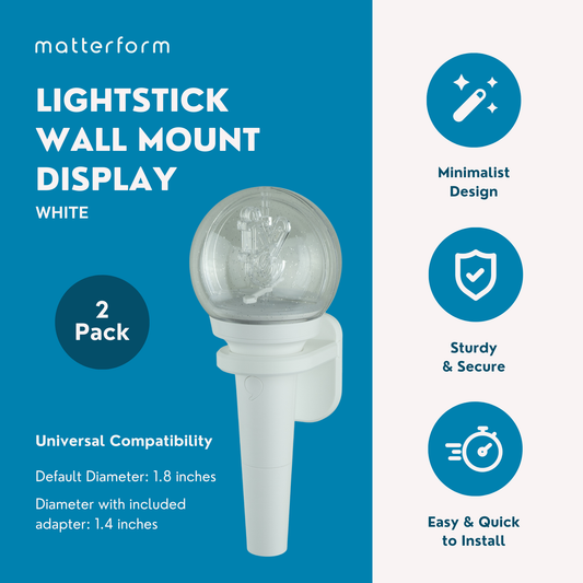 K-Pop Lightstick Wall Mount Holder (2 Pack)