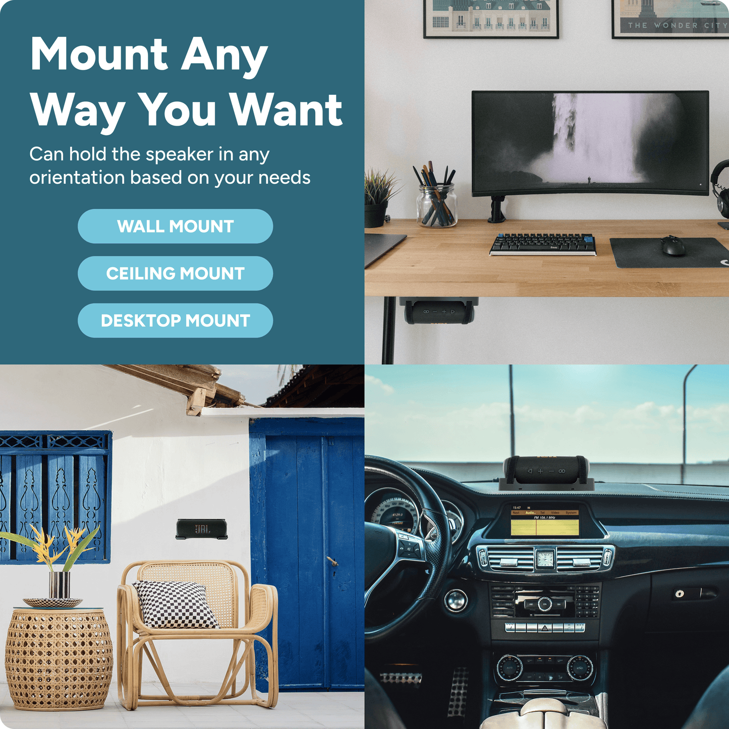 JBL Flip 6 Speaker Mount