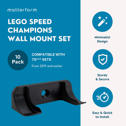 Lego Speed Champions Wall Mount  - 75 Sets